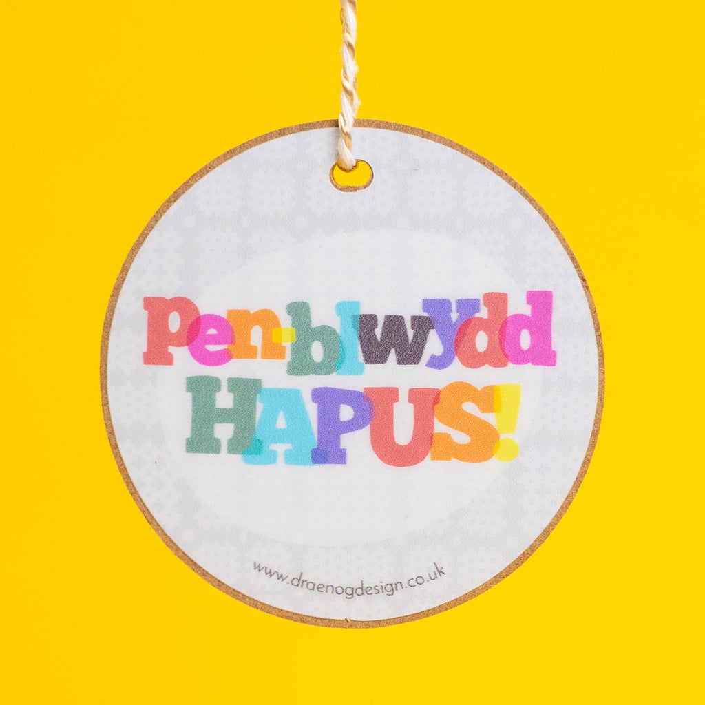 Addurn Anrheg - Pen-blwydd Hapus