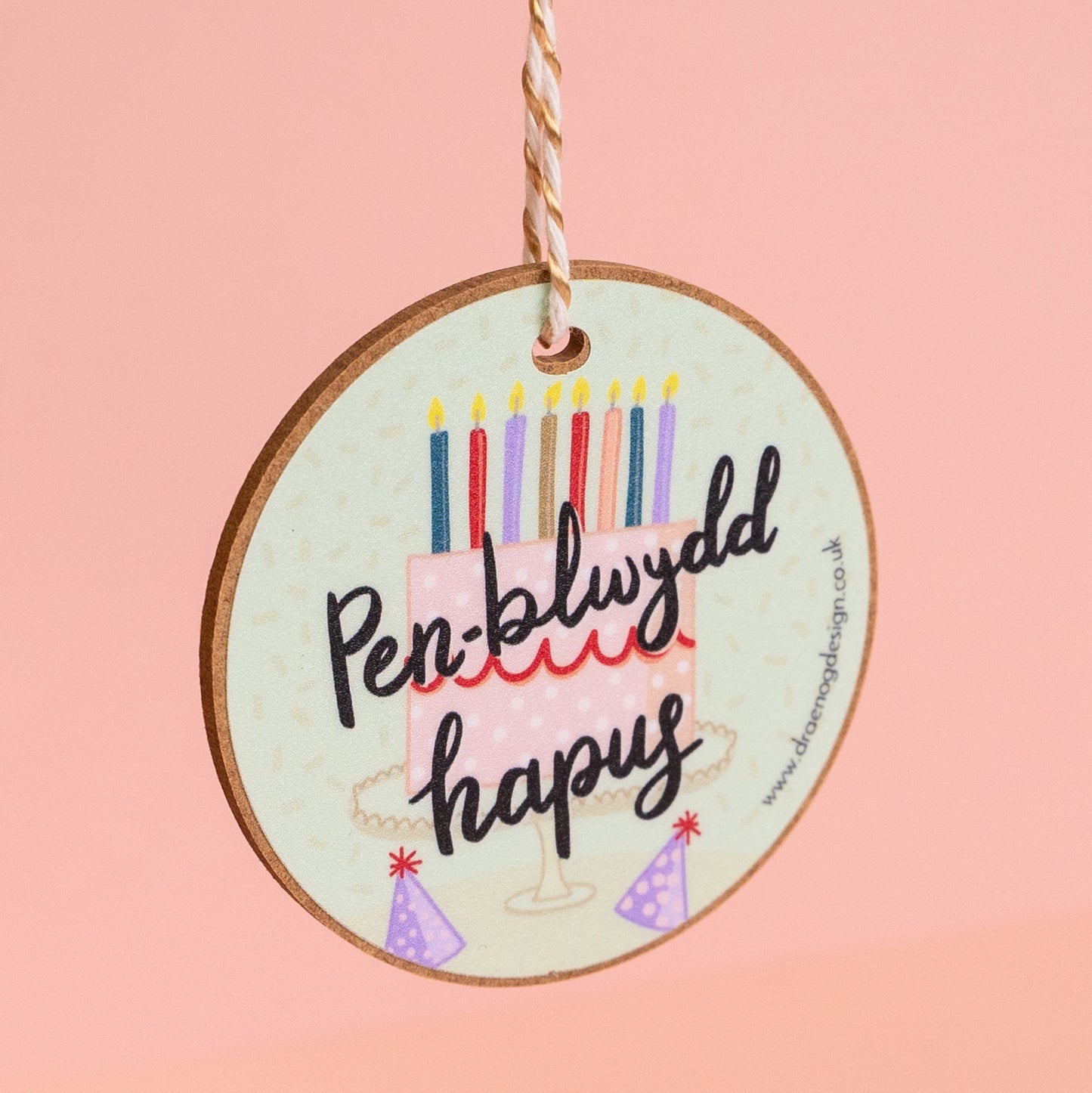 Welsh Gift Decoration - Pen-blwydd Hapus / Happy Birthday
