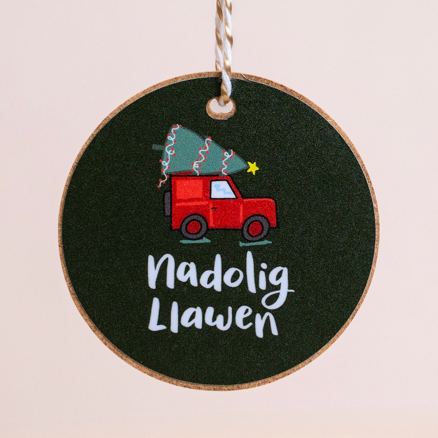 Addurn Nadolig Llawen - Land Rover