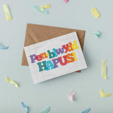 Pecyn o 4 cardiau bach Pen-blwydd hapus!