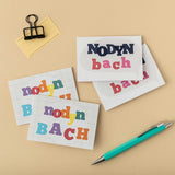 Pecyn o 4 cardiau bach Nodyn bach