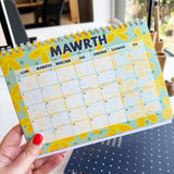 NEW! Limited Edition Welsh Desk Calendar - 2026, A5 size