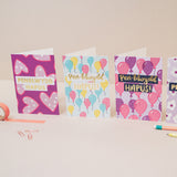 Cerdyn Penblwydd hapus - calonnau