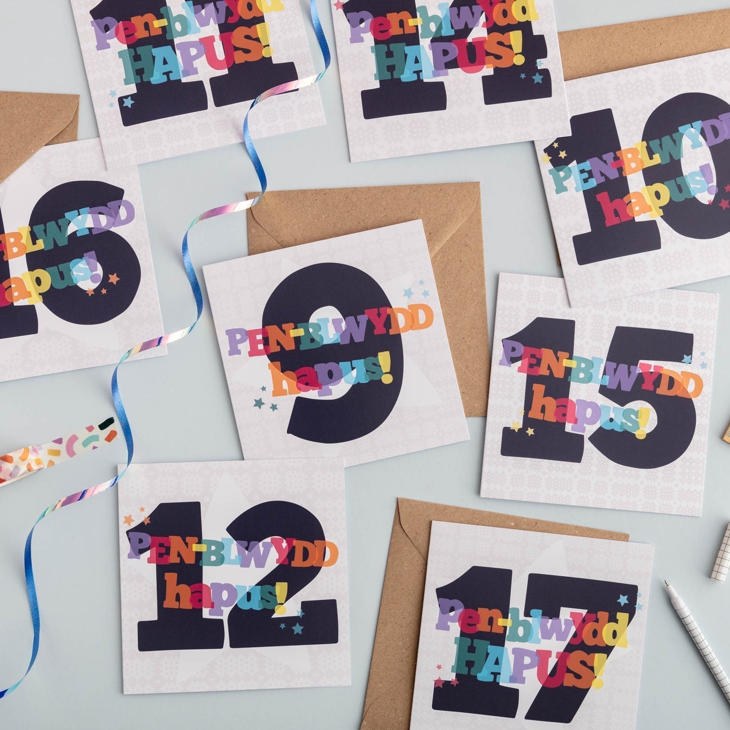 Birthday card 'Pen-blwydd hapus 70'