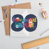 Cerdyn Pen-blwydd 'Pen-blwydd hapus 80'