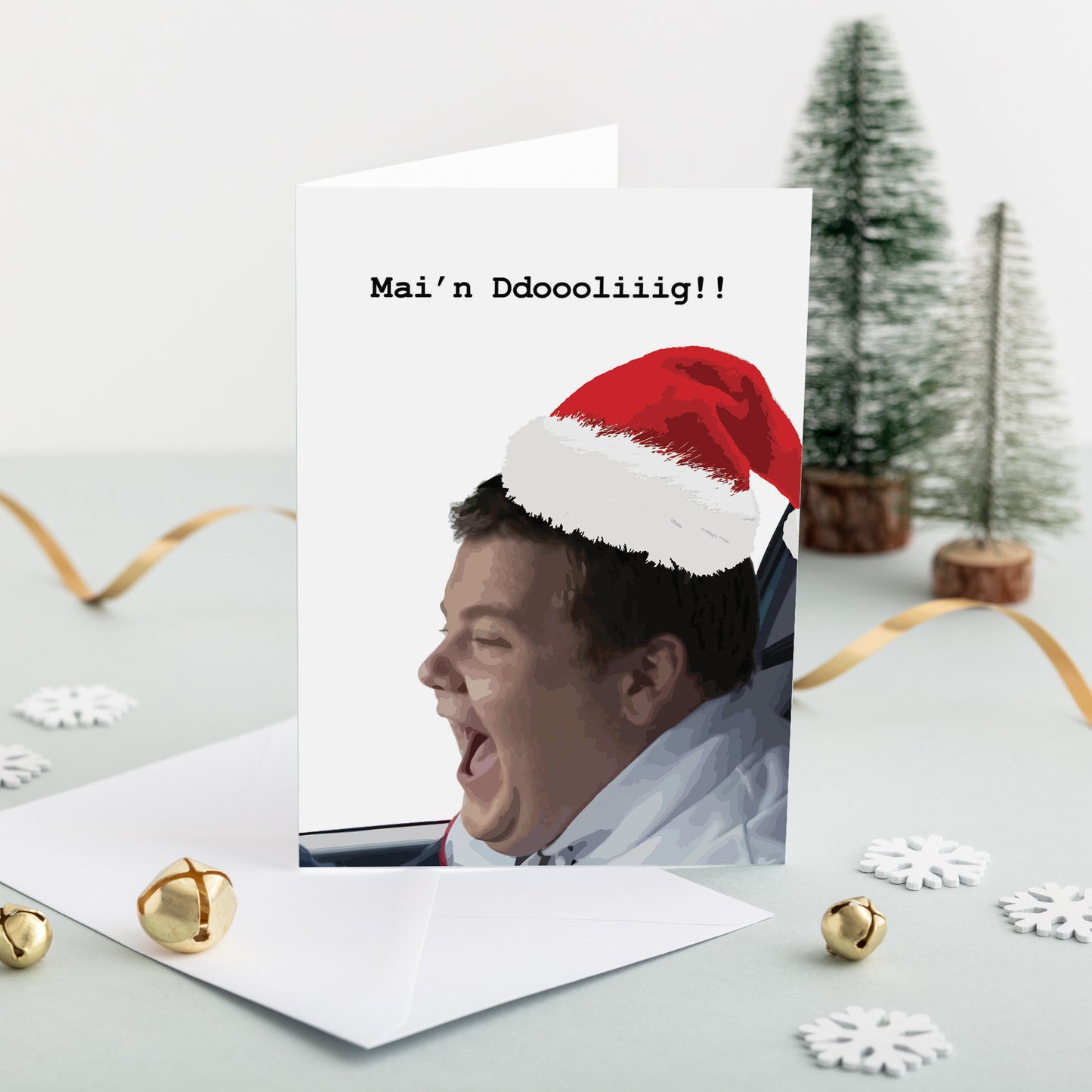 Welsh Christmas Cards - Set of 4, 8 or 12 'Mai'n Ddolig!' Smithy - Gavin and Stacey