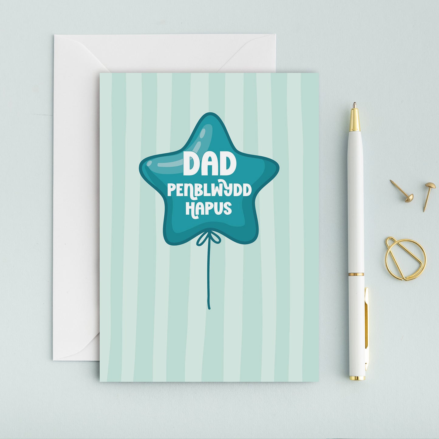 Welsh Birthday Card for Dad 'Dad Penblwydd Hapus'