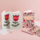 Bocs o 10, 15 neu 20 cerdyn diolch Cymraeg