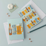 Cerdyn Penblwydd Hapus - cwrw