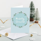 Welsh Christmas Card Set of 4, 8 or 12 Tree Branch Cards - Hapus Fy Myd