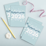Welsh 2026 New Year Cards - Set of 4, 8 or 12 'Blwyddyn Newydd Dda 2026' - Hapus Fy Myd