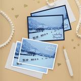 Welsh Christmas card 'Nadolig Llawen' Sheep - navy