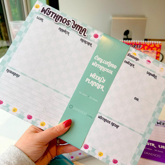 Welsh weekly planner 'Wythnos Yma' A4