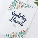 Christmas card 'Nadolig Llawen Taid' Grandad