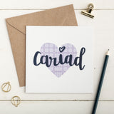 Cerdyn cariad Cymraeg 'Cariad'