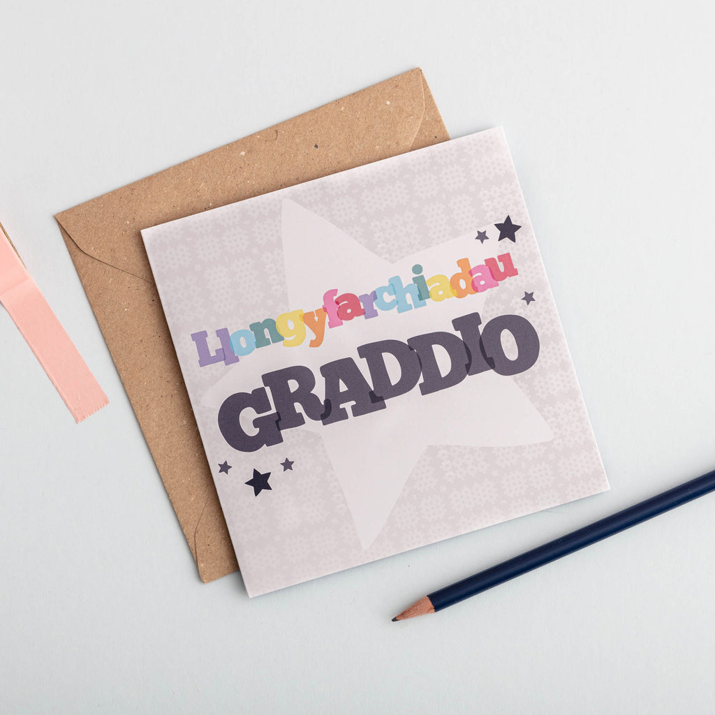 Cerdyn 'Llongyfarchiadau graddio'