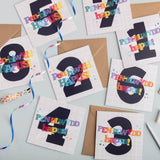 Birthday card 'Pen-blwydd hapus 3'