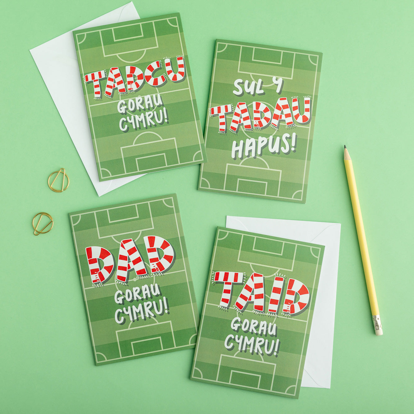 Father's day card 'Sul y Tadau Hapus' Pêl-droed / Football