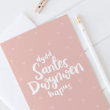 Cerdyn 'Dydd Santes Dwynwen Hapus'