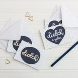 Bocs o 10, 15 neu 20 cerdyn diolch Cymraeg