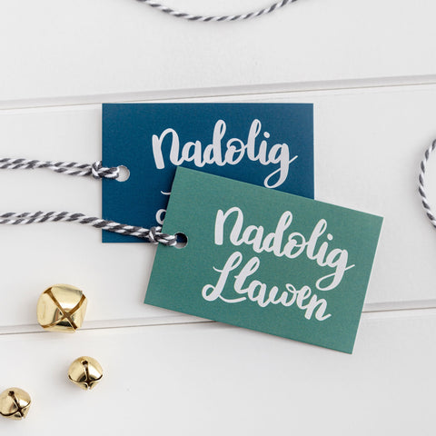 Christmas gift tags - Nadolig Llawen
