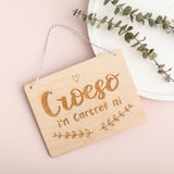 Arwydd Pren - Croeso