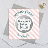 Welsh secret message scratch card 'Mae gen i neges bwysig i ti...'