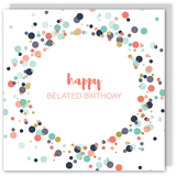 Happy belated birthday gold foil card - Draenog