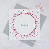 Happy Easter silver foil card - Draenog