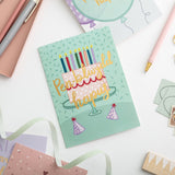 Cerdyn Pen-blwydd hapus - Cacen