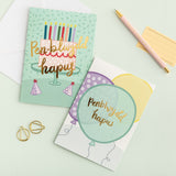 Cerdyn Pen-blwydd hapus - Cacen