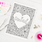 Tudalen lliwio AM DDIM - Cariad