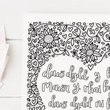 Taflen lliwio - Daw dydd y bydd mawr - DEC Cymru Wcrain