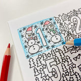 Taflen lliwio AM DDIM - Nadolig