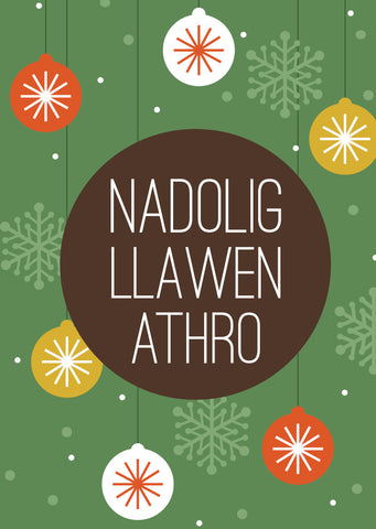 Christmas card 'Nadolig Llawen Athro' - Draenog