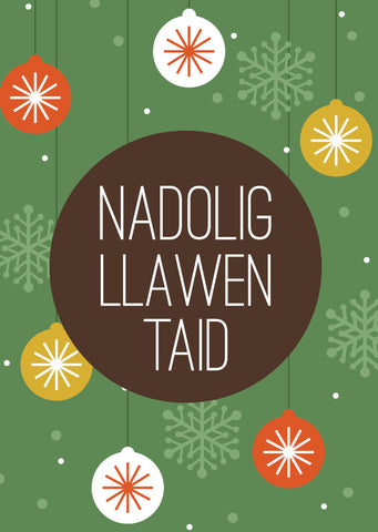 Christmas card 'Nadolig Llawen Taid' - Draenog