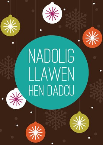 Christmas card 'Nadolig Llawen Hen Dadcu' - Draenog