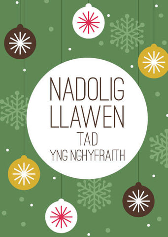 Christmas card 'Nadolig Llawen Tad yng Nghyfraith' Father in Law - Draenog