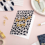 Birthday card 'Pen-blwydd Hapus' gold foil