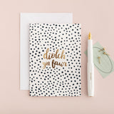 Thank you card 'Diolch yn fawr' gold foil