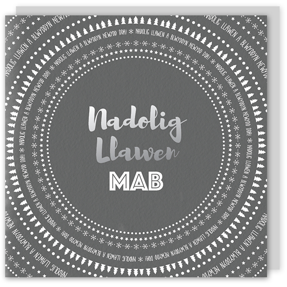Welsh Christmas card 'Nadolig Llawen Mab' cerdyn Cymraeg – Draenog