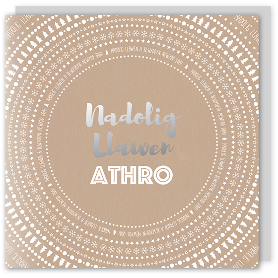 Welsh Christmas card 'Nadolig Llawen Athro' cerdyn Cymraeg – Draenog