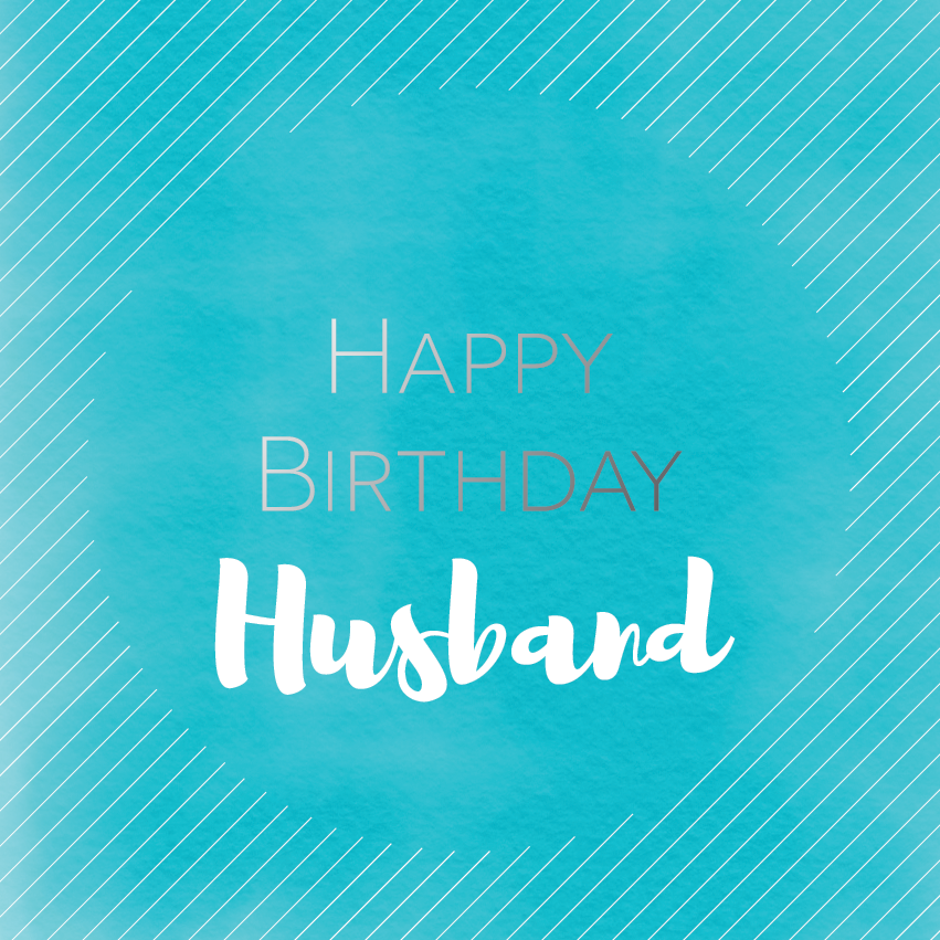 Happy birthday Husband silver foil card - Draenog