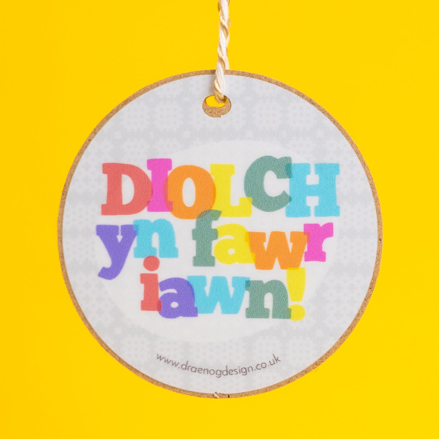 Welsh Gift Decoration - Diolch yn fawr iawn / Thank you
