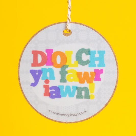 Welsh Gift Decoration - Diolch yn fawr iawn / Thank you