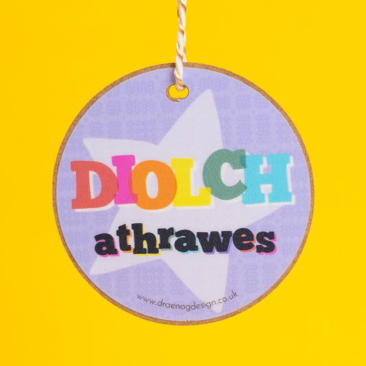 Welsh Gift Decoration - Diolch Athrawes / Thank you teacher