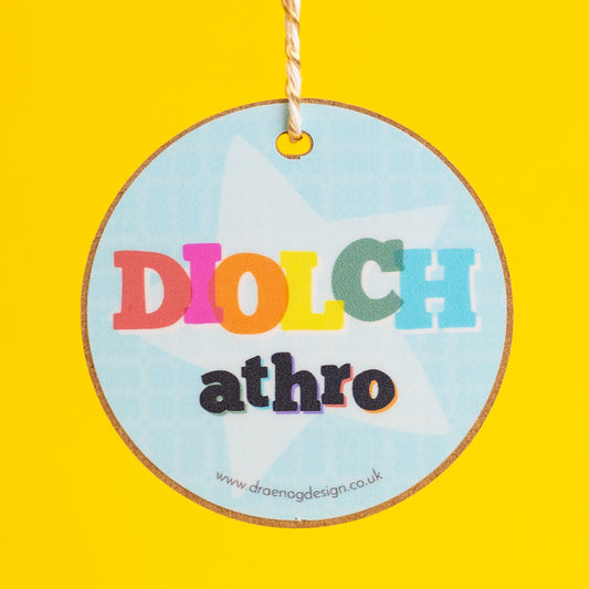 Welsh Gift Decoration - Diolch Athro / Thank you teacher