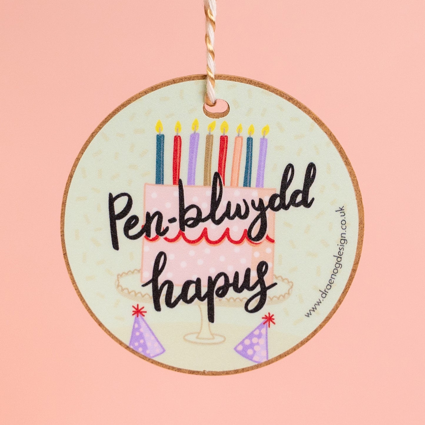 Welsh Gift Decoration - Pen-blwydd Hapus / Happy Birthday