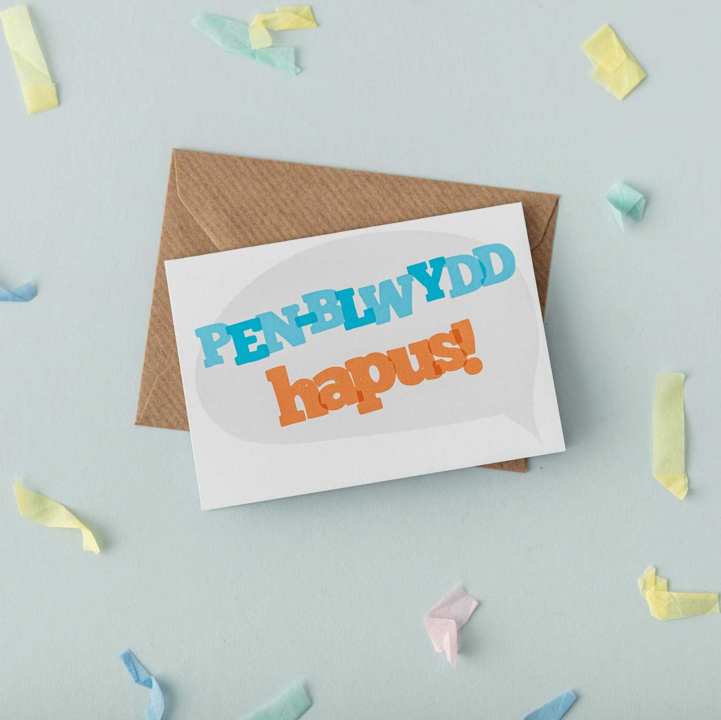 Birthday cards 'Pen-blwydd hapus!' pack of 4 mini cards