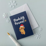 Christmas cards 'Nadolig Pawen' pack of 4 mini cards